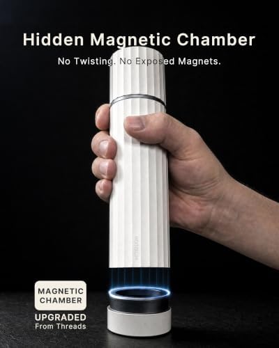 Manual Metal Salt Grinder Refillable, Titanium Alloy for Dry Salt - Image 2