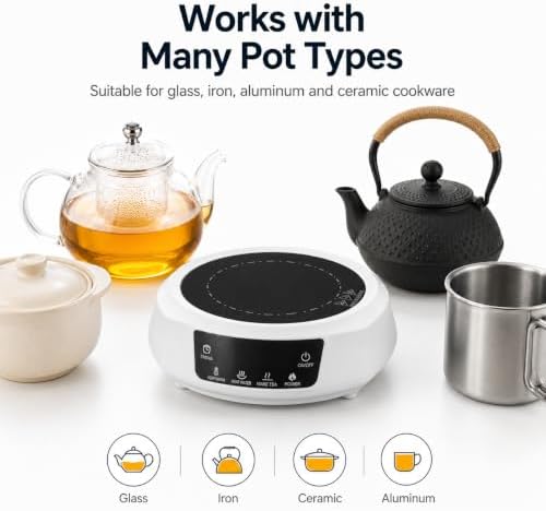 800W Mini Electric Stove Portable Ceramic Hot Plate for Tea Making - Image 4