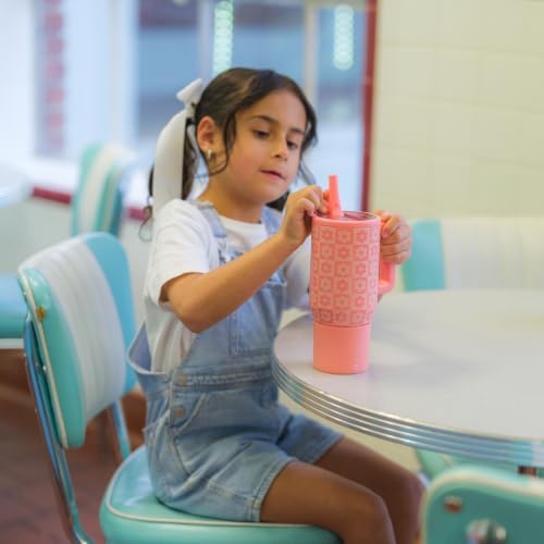 HydroJug Traveler 20oz Kids Insulated Tumbler with Handle, Daisy Checkers - Image 5