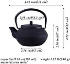 tetsubin Cast iron Tea Kettle workshop Healthy japanese Tea pot with Stainless Steel Infuser（10.14oz） - Image 2