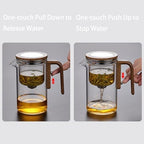 1000ML/33.8OZ Witchcraft Magic Glass Teapot with Infuser Strainer and Lid for Loose Leaf Tea Herbal, Magnetic Water Separation Tea Maker Kettle Clear Tea Pot Without Cups - Image 2