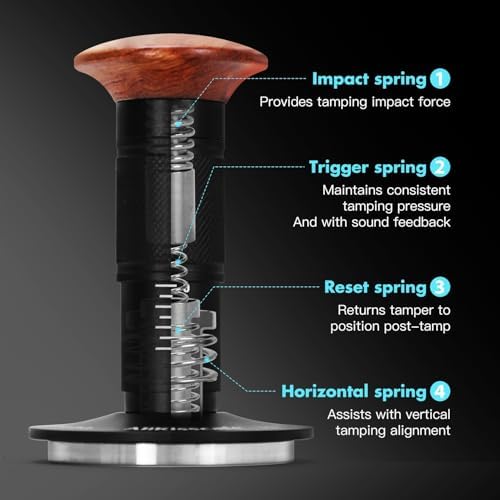 Calibrated Spring-Loaded Coffee Tamper with Constant Pressure, Adjustable 51mm 53.3mm 58.5mm Tamper Head, Compatible with DeLonghi, Breville and Other Espresso Machines - Image 5