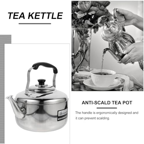 6L Stainless Steel Whistling Tea Kettle for Stovetop and Induction, Large Capacity Teapot with Handle, Efficient Heating for Gas and Electric Cookers - Image 6
