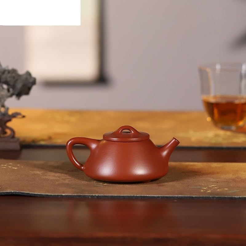 Tea Kettle Multifunctional Ceramic Teapot 200ml Antique Purple Clay Teapot Handmade Zhu Mud Tea Maker Kettle Chinese Zisha Tea Set Tea Ceramic Tea Infuser - Image 4