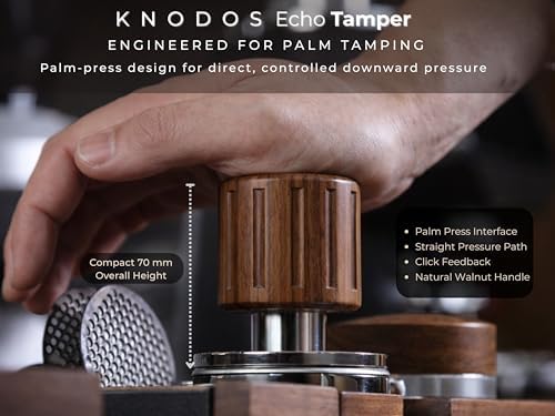 Espresso Tamper 58mm – Walnut Spring Loaded Coffee Tamper Tool - Image 3