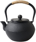 Large Cast Iron Teapot With Infuser For Varieties Of Loose Leaf Tea, Tea Bags, Black Tea Kettle Stovetop Safe 1200ml/41oz by HwaGui