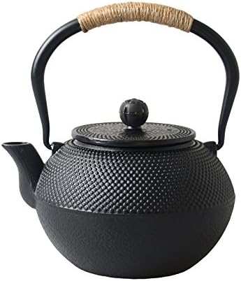 Large Cast Iron Teapot With Infuser For Varieties Of Loose Leaf Tea, Tea Bags, Black Tea Kettle Stovetop Safe 1200ml/41oz by HwaGui