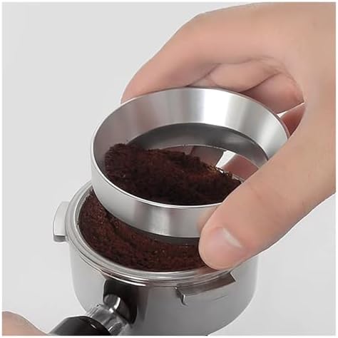 Portafilter Funnel 10 Pcs 51mm Coffee Grounds Collector, Coffee Dosing Ring, and Handle Funnel Tool(Black) - Image 4