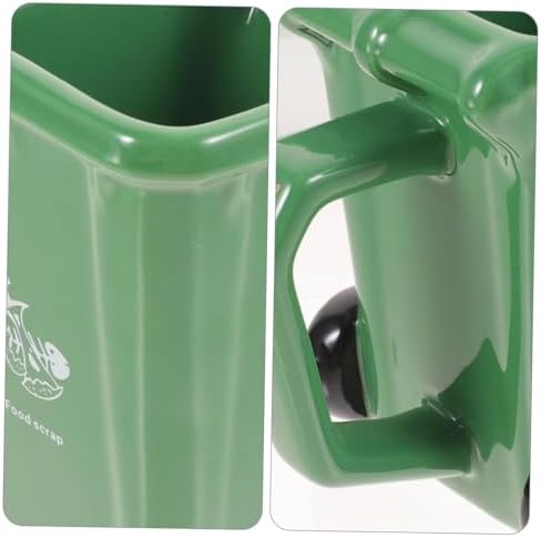 Trash Can Cup Espresso Glass Stoneware Coffee Mugs Beverage Mugs Drinking Funny Mug Funny Coffee Cup Funny Shot Glasses Porcelain Tea Cup Ceramic Office Concentrate Gift Cup-Green||12.5X12.5X12.5CM - Image 4