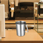 Measuring Cup, Stainless Steel Measuring Cups, Liquid Measuring Jug Water Mixing Juice, Milk Frothing Pitcher Milk Frother Cup with Marking with Handle for Espresso Machines - Image 6