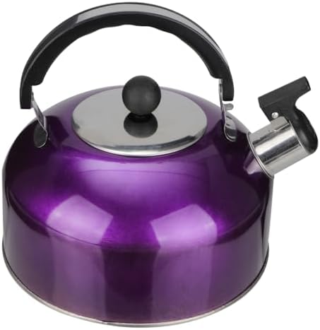 Amosfun 2L Stainless Steel Whistling Tea Kettle with Ergonomic Handle for Gas and Electric Stovetops Large Capacity Boiling Kettle for Household Tea and Hot Water by Amosfun