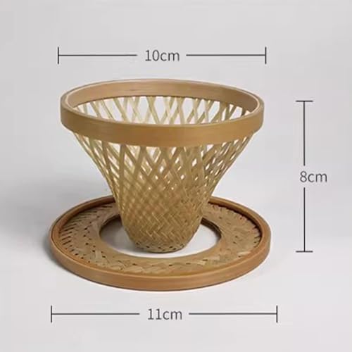 Handmade Bamboo Coffee Filter Set, Friendly Pour Over Coffee Dripper for Slow Living, with Fixed Tray, Reusable Bamboo Coffee Strainer for Home Brewing - Image 5