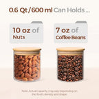 ComSaf Glass Storage Containers with Lids 0.6 Qt, 9 Pack Small Glass Jars - Image 3