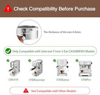 51mm Bottomless Portafilter with Puck Screen, 3 Ears Stainless Steel Head, Compatible with CASABREWS CM5418, 3700Essential, 3700Gense Espresso Machines, Includes 304 Stainless Steel Filter Basket - Image 2