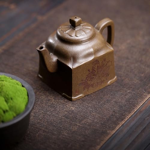 Tea Kettle Original Ore Ancient Wood-Fired Square Changle Teapot Tea Ceremony Kung Fu Tea Set Ceramic Tea Infuser - Image 5