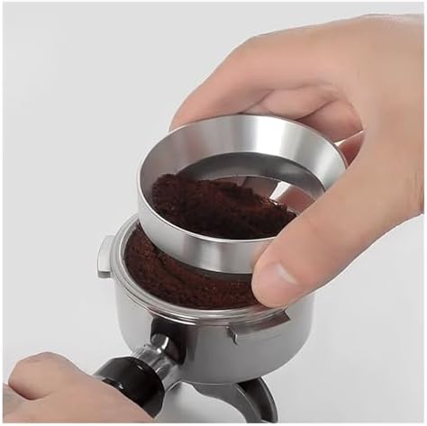 Espresso Dosing Funnel 10 Coffee Powder Rings for Bean Grinders, Anti-Fly, Barista Accessories(White-58mm) - Image 3