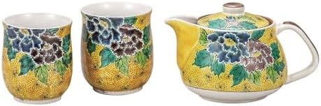 Nakamaru K9-676 Kyudani Ware Lounging Set, Yoshidaya Peony by Unknown