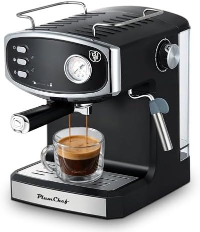 Professional Compact Expresso Coffee Machines for home,20 Bar Espresso Maker W/Milk Frother Steam Wand,Visible Pressure Gauge&Detachable Water Tank for Cappuccino Latte&Cold Brew (54, Fluid Ounces) by Unknown