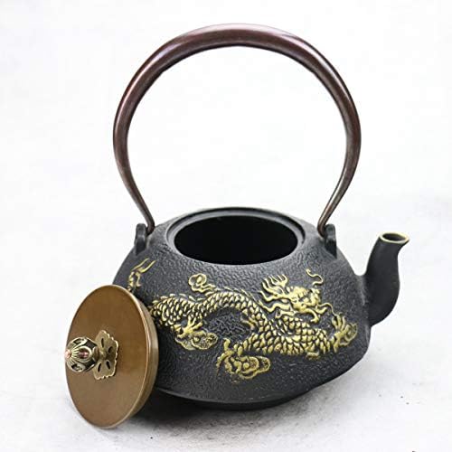 tetsubin Cast iron Tea Kettle workshop Healthy japanese Tea pot with Stainless Steel Infuser (34 oz) - Image 5