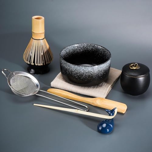 Matcha Set, 9-piece Tea Ceremony Set, Matcha Bowl, Matcha Whisk Stand, Matcha Bamboo Scoop - Image 5