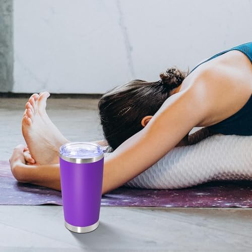20oz Tumbler Stainless Steel Tumbler Coffee Tumbler with Lid Purple, 12P - Image 2