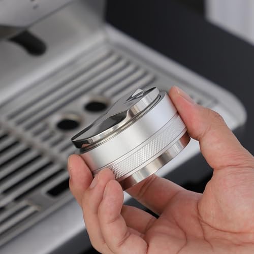 51mm Coffee Distributor and Tamper,Dual Head Coffee Leveler Fits for Delonghi 51mm Portafilter,Professional Espresso Hand Tamper.(Silver) - Image 3