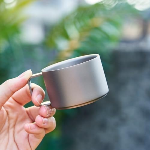 100ML Titanium Espresso Mug Mini Double Wall Cup RT006T 2 Pack - Image 4