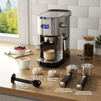 Kismile 20 Bar Stainless Steel Espresso Machine with Steam Milk Frother - Image 6