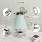 Evoloop Electric Tea Kettle, 1500W /1.0L Hot Water Boiler Heater Pot, Retro Small Electric Kettle, 100% Stainless Steel BPA Free Electric Teapot, Auto Shut-Off & Boil-Dry Protection - Image 4