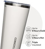 Corkcicle Insulated Tumbler with Sliding Lid, 16 oz, Oat Milk - Image 3