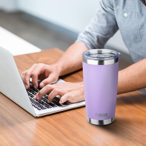 20oz Tumbler with Straw and Brush, Stainless Steel Vacuum Insulated tumbler, Double Wall Insulated Coffee Tumbler for Outdoor, Home, Travel,Office (lilac，4pcs) - Image 5