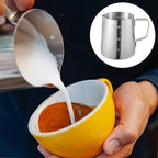 350ml Milk Frothing Pitcher,Stainless Steel Cup, Steaming Espresso Coffee Latte Frother Barista Tools Creamy Foam - Image 6