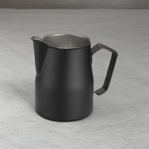 Motta Stainless Steel Professional Milk Pitcher/Jugs, 11.8 Fluid Ounce, Black - Image 2