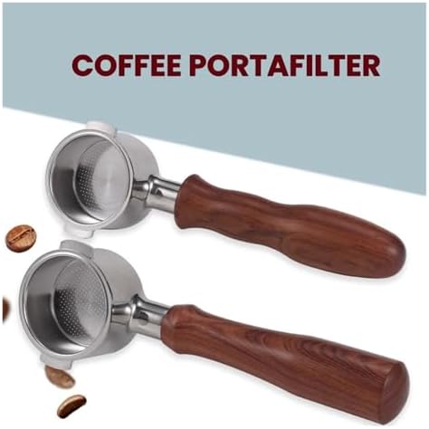 Compatible With Delonghi，Stilosa EC260BK,ECP3420,ECP3120 BCO421.S 304 Stainless Steel,51mm Bottomless Portafilter Naked Filter Replacement(2 Ears-Black Wood) - Image 7