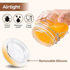 ComSaf Square Small 17 oz Glass Jars with Airtight Lids 6 Pack Wide Mouth - Image 4