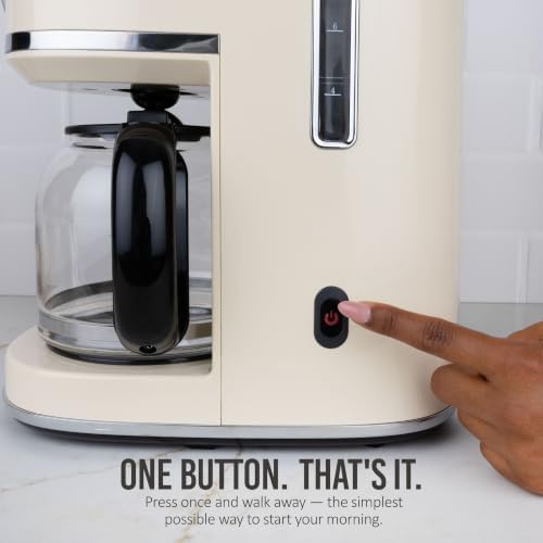 Nostalgia Classic Retro 10 Cup Coffee Maker, Cream - Image 4