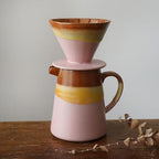 Handmade Ceramic Pour Over Coffee Dripper Set, Pink - Image 2
