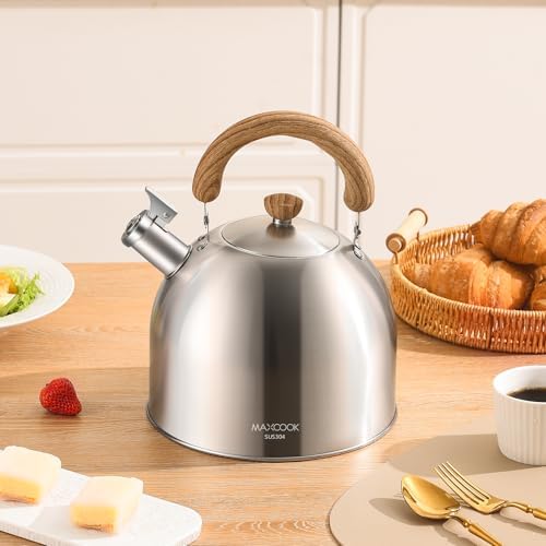 18/8 Stainless Steel 5.29 Quart Tea Kettle for Stovetop,Silver - Image 6