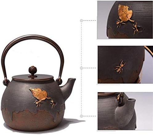 Japanese Cast Iron Tetsubin Teapot Teapot Tetsubin Tea Kettle Japan Teapot Southern Cast Iron Kettle 1400ml Large Japanese Tea Pots Health Boiler Scale Pot Tea Accessorie - Image 2