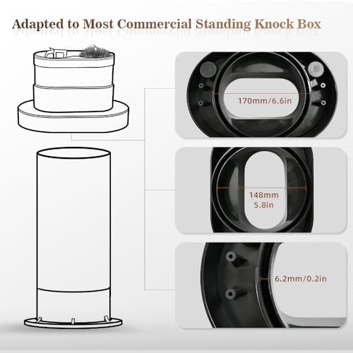 Espresso Portafilter Cleaner Machine Electric - Automatic Portafilters Coffee Puck Sucker Cleaning Brush Machine for Commercial Standing Knock Box Espresso Accessories - Image 4
