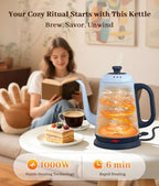Gooseneck Electric Kettle 1L, 1000W, Pour-Over Coffee & Tea - Image 2