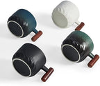 6oz Ceramic Espresso Cups with Wooden Handle, Small Coffee Cups for Latte Cappuccino, Tea Cups Set of 4 - Image 5