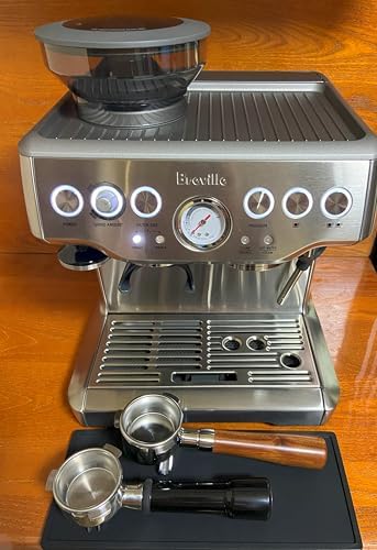 Double Spout Portafilter Compatible with Breville Barista Express Touch Bambino Infuser Duo Espresso Machine - 54mm Espresso Portafilter - Double Shot Filter Basket - Accessories - Wooden - Image 5