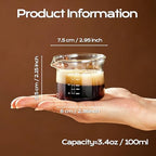 YARRAMATE Espresso Shot Cups (3.4oz/100ml) & Milk Frother (Black) - Image 2