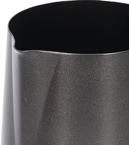 Milk Frother Pitcher, 600ml Stainless Steel Milk Frothing Pitcher Jug with Beech Handle Eagle Mouth Outlet Milk Steaming Pitcher for Home Cafe (Brown Handle) - Image 7