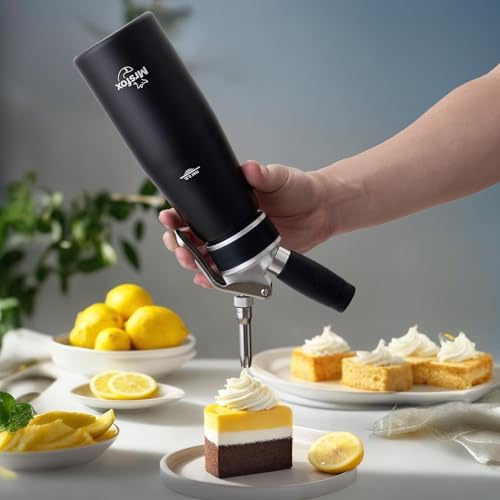 Mrsfox Professional Aluminum Whipped Cream Dispenser – 500 mL (Black) - Image 2