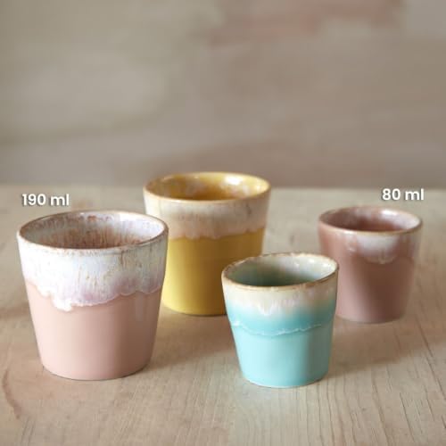 Costa Nova Wooden Box Of 8 Ceramic Stoneware Lungo Cups - Grespresso Collection, Multicolor | Microwave & Dishwasher Safe Dinnerware | Food Safe Glazing | Restaurant Quality Serveware - Image 3