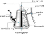 Kettle Water Tea Pot Stainless Steel Tea Infuser Filter Metal Coffee Pot Gas Stove Induction Cooker Tea Kettle Hotel Filter Milk Tea Pot (Color : Gold 1L) (Silver 1.5l) - Image 6