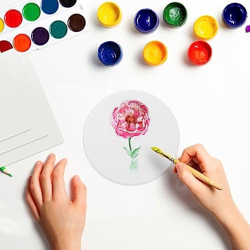 40 Pieces 4 Inch Round Blank Ceramic Coasters, Unglazed Ceramic Tiles Coasters, Ceramic Tiles with Cork Backing Pads for Painting, DIY Crafts, Mosaics, Circular, White.by GNIEMCKIN. - Image 7