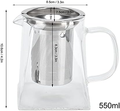 Glass Teapot,Glass Teapot Kettle with Removable Tea Infuser Tea Kettle Stovetop for Loose Leaf,Tea Pot for Stove, - Image 5